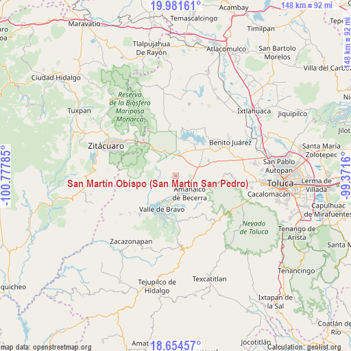 San Martín Obispo (San Martín San Pedro) on map