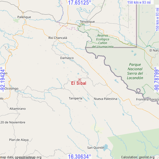 El Sibal on map