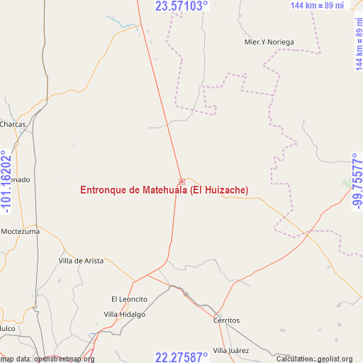 Entronque de Matehuala (El Huizache) on map
