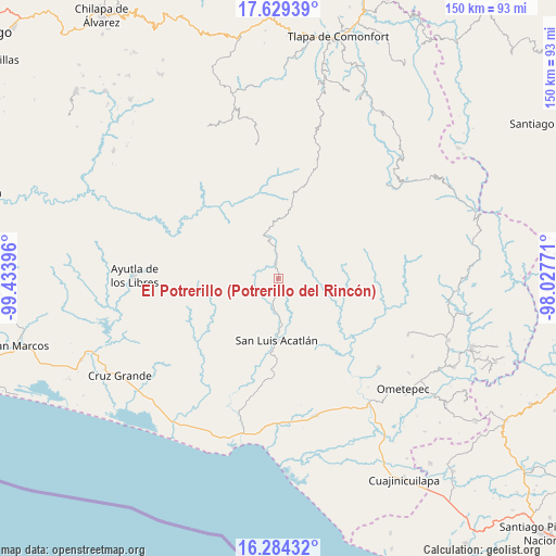 El Potrerillo (Potrerillo del Rincón) on map
