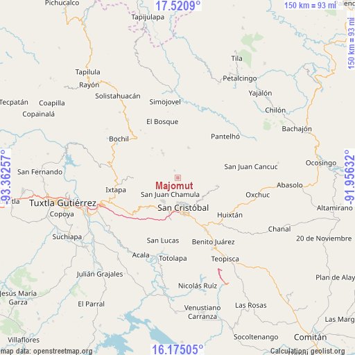 Majomut on map