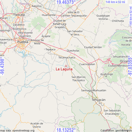 La Laguna on map