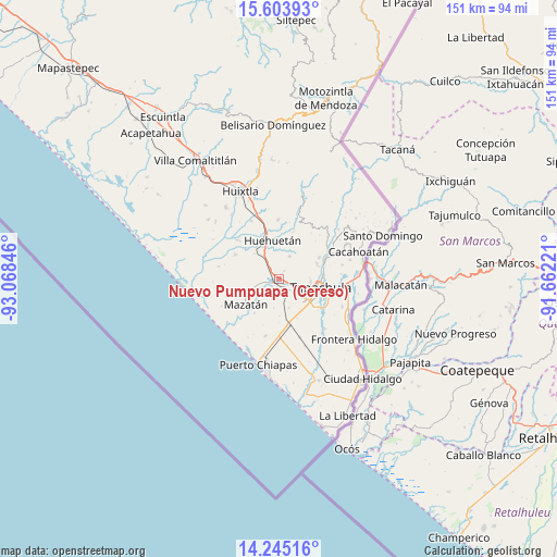 Nuevo Pumpuapa (Cereso) on map