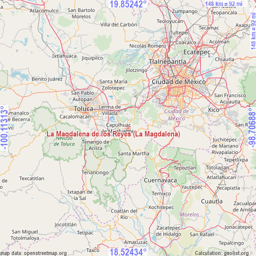 La Magdalena de los Reyes (La Magdalena) on map