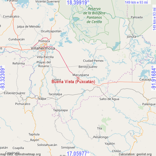 Buena Vista (Puxcatán) on map