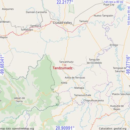 Tandzumadz on map