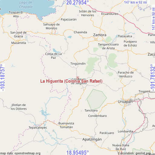 La Higuerita (Colonia San Rafael) on map