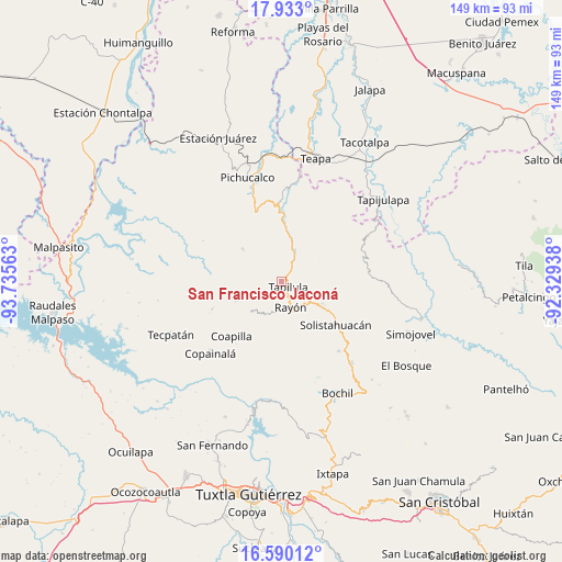 San Francisco Jaconá on map