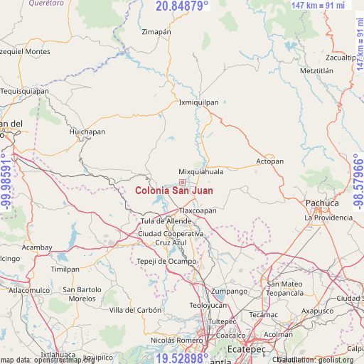 Colonia San Juan on map
