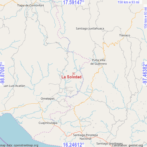 La Soledad on map