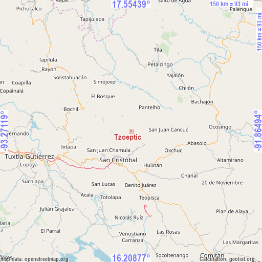 Tzoeptic on map