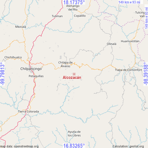 Alcozacán on map