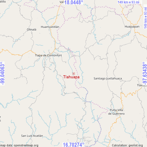 Tlahuapa on map