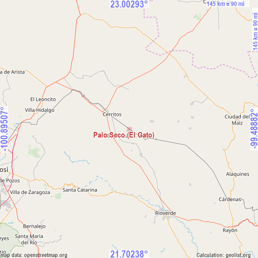 Palo Seco (El Gato) on map