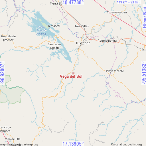 Vega del Sol on map