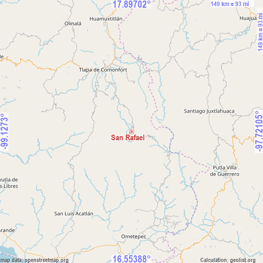 San Rafael on map