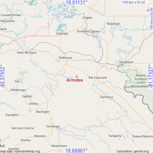 Arimatea on map