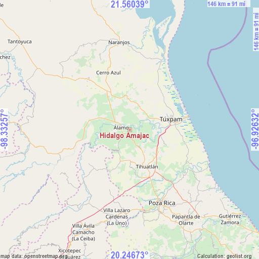 Hidalgo Amajac on map