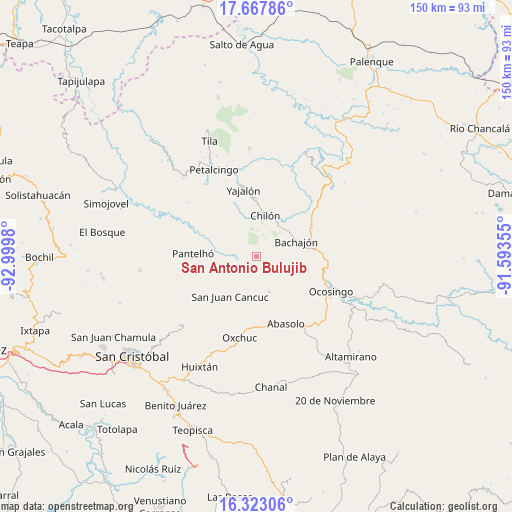 San Antonio Bulujib on map