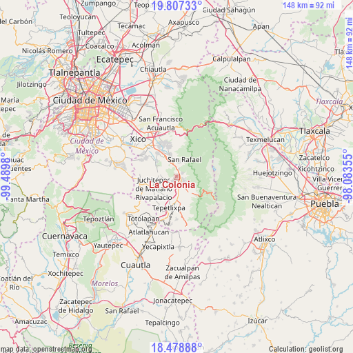 La Colonia on map