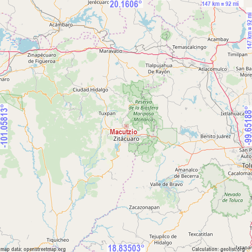 Macutzio on map