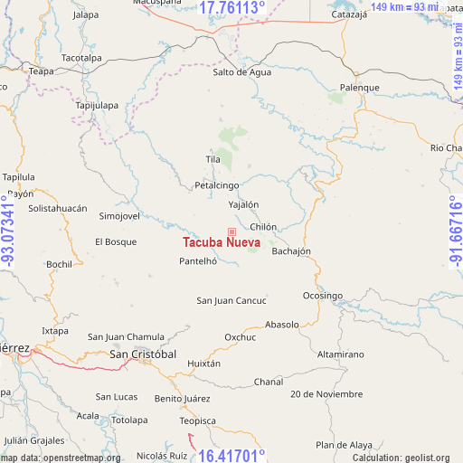 Tacuba Nueva on map