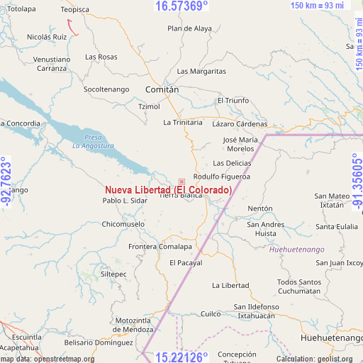Nueva Libertad (El Colorado) on map