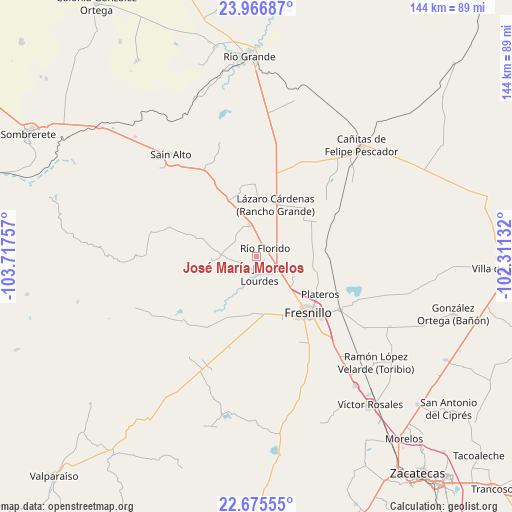 José María Morelos on map