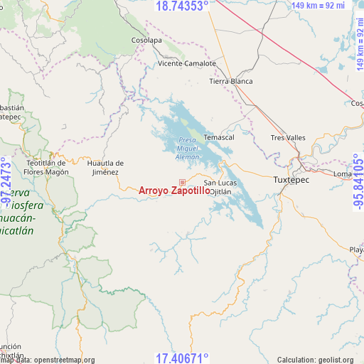 Arroyo Zapotillo on map