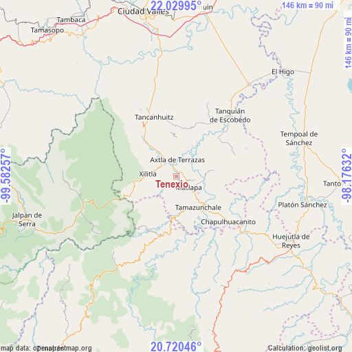 Tenexio on map