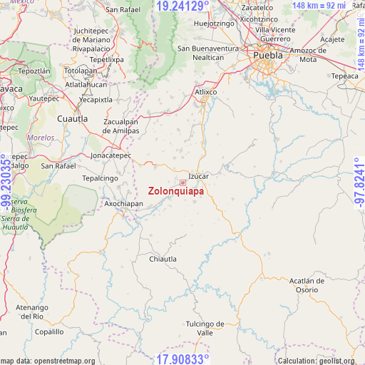 Zolonquiapa on map