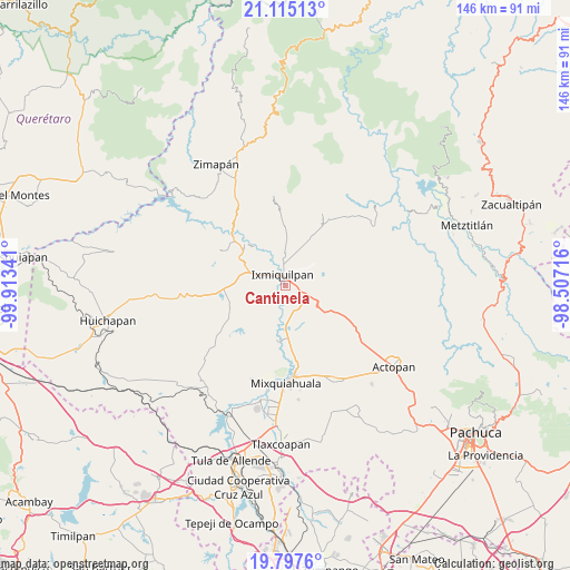 Cantinela on map
