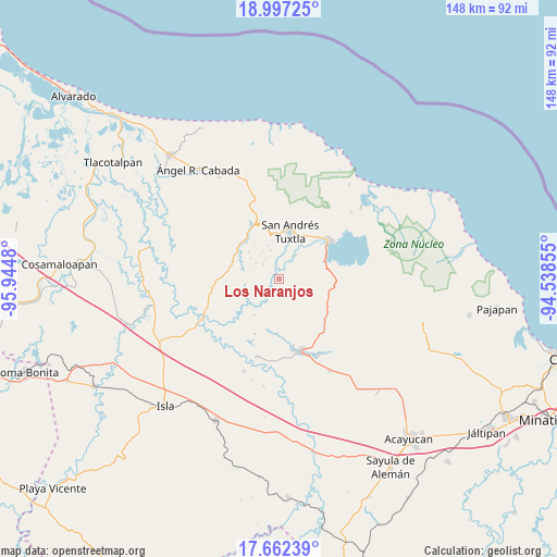 Los Naranjos on map