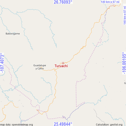 Turuachi on map