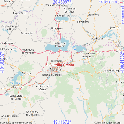 El Cuitzillo Grande on map