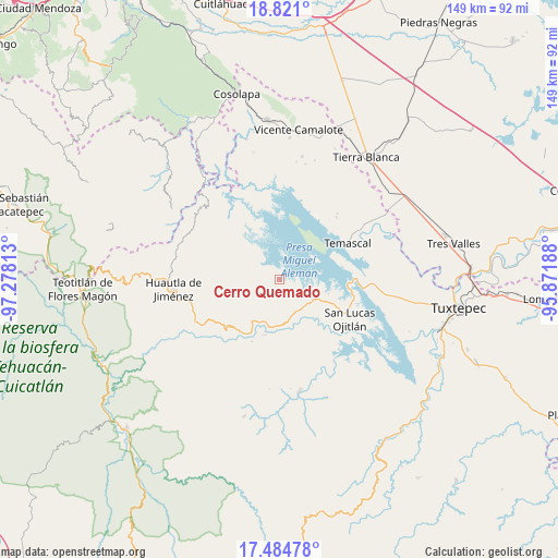 Cerro Quemado on map