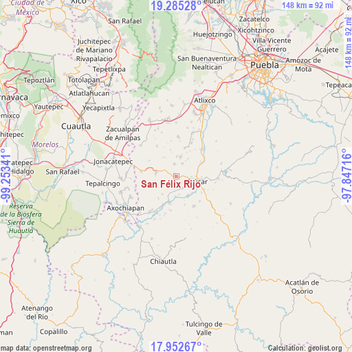 San Félix Rijo on map
