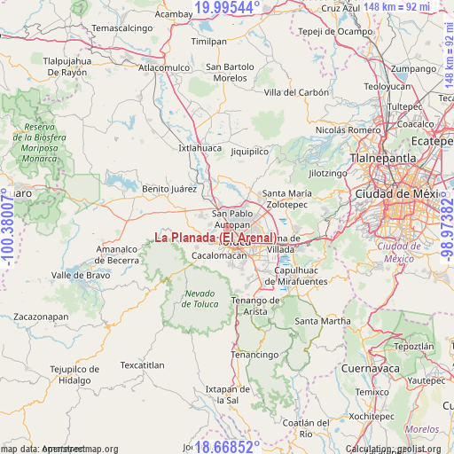 La Planada (El Arenal) on map