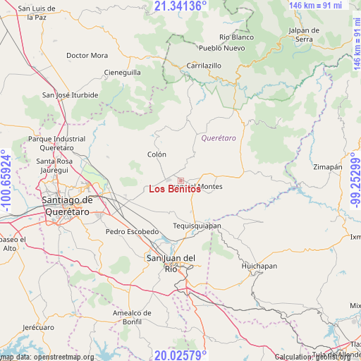 Los Benitos on map