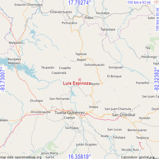 Luis Espinoza on map