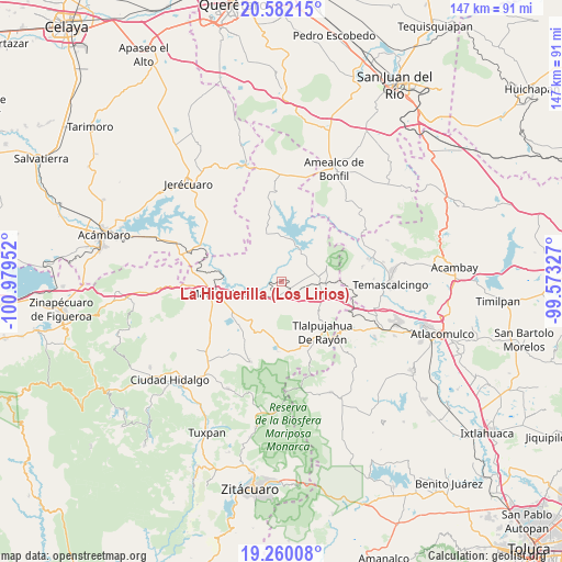 La Higuerilla (Los Lirios) on map