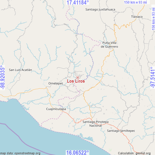 Los Liros on map