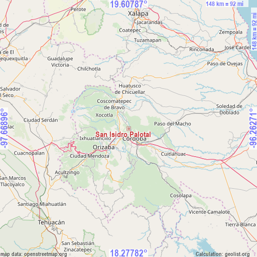 San Isidro Palotal on map