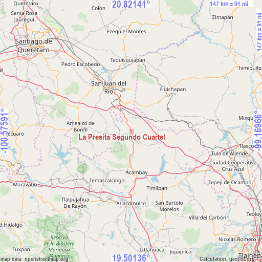 La Presita Segundo Cuartel on map