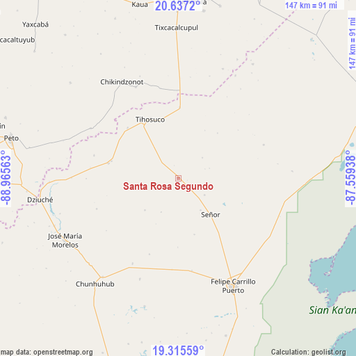 Santa Rosa Segundo on map