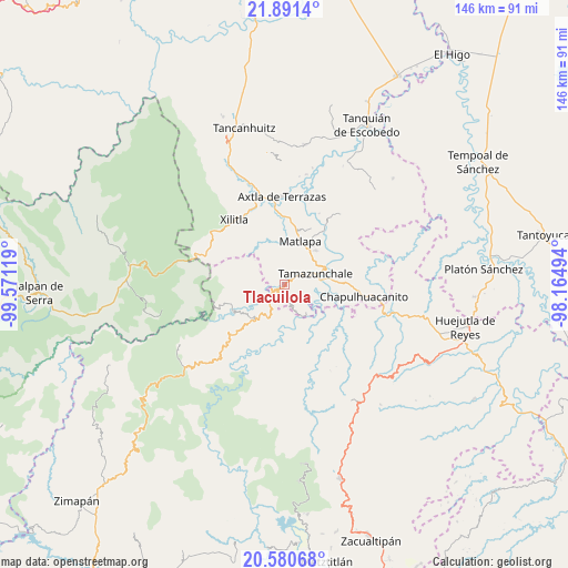 Tlacuilola on map