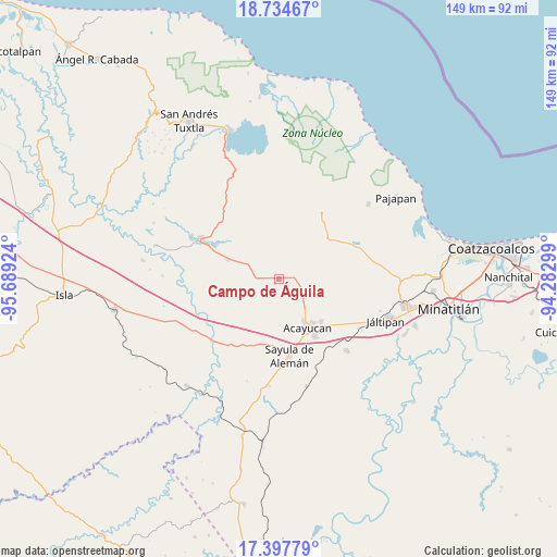Campo de Águila on map