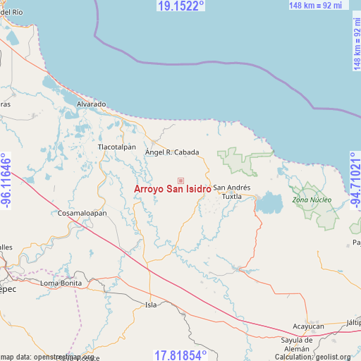 Arroyo San Isidro on map