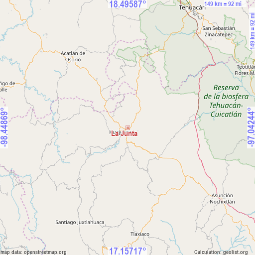 La Junta on map