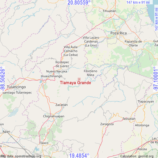 Tlamaya Grande on map
